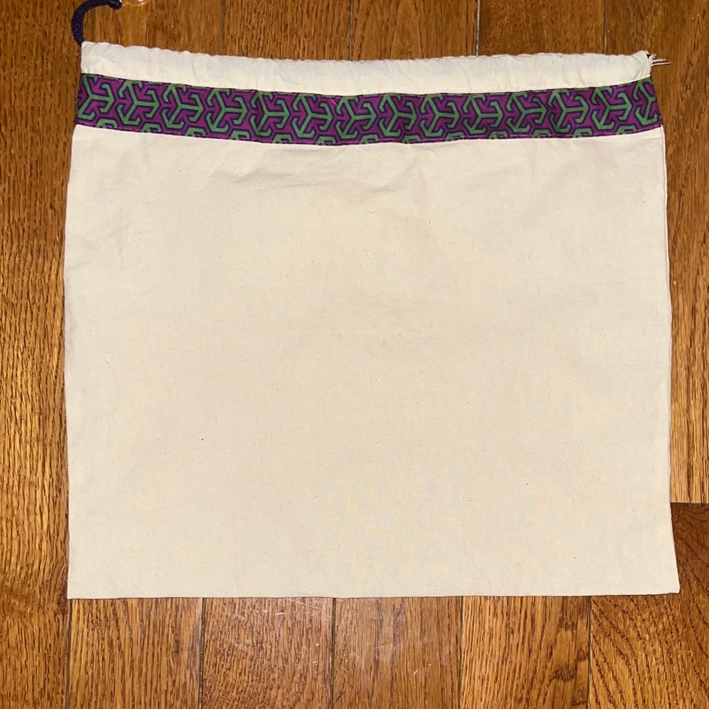 Tory Burch Cream and Purple Bag